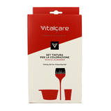 VITALCARE SET 3 PZ PER TINTURA COLORAZIONE CAPELLI PROFESSIONAL (CIOTOLA+MISURINO 135 ML+PENNELLESSA)