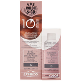 S.O.S.COLOR&GO COLORAZIONE PROFESSIONALE PERMANENTE 10 MINUTI DUO SET CREMA 90 ML +  RILEVATORE IN CREMA 90 ML 8.4 BIONDO CHIARO RAME DORATO 