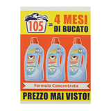 OMINO BIANCO DETERSIVO LIQUIDO BUCATO LAVATRICE MUSCHIO BIANCO 35 LAVAGGI x 3 PEZZI 4200 ML