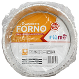 PIUME CONTENITORE IN ALLUMINIO TORTA 2 PEZZI  