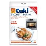 CUKI SACCHETTI FORNO COTTURA DIETETICA - 8 SACCHETTI - CM 25x38  MICROONDE E TRADIZIONALE
