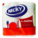 NICKY CARTA CUCINA ASCIUGATUTTO 2 ROTOLI 63 STRAPPI