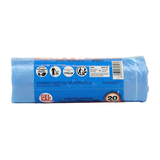 GEL SAC SACCHI PATTUMIERA HD 55x65 AZZURRO TRASPARENTI IN ROTOLO 20 PZ