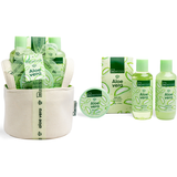 IDC INSTITUTE ALOE VERA SPA SET 4 PZ  (BODY LOTION VASO 50 ML - BATH SALTS - SHOWER GEL 150 ML - BUBBLE BATH 150 ML)