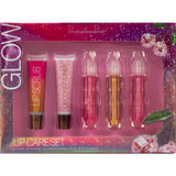 TRI COASTAL GLOW SET 5 LIP CARE - SCRUB - CONDITIONER - LIP OIL - 2 LIP GLOSSES