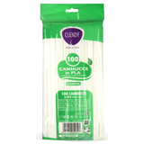 CLENDY HOME&CARE CANNUCCE DI PLASTICA BIANCHE CON SNODO IMBUSTATE SINGOLARMENTE BUSTA 100 PEZZI