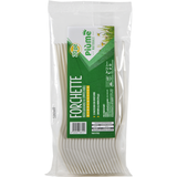 PIUME NATURALE FORCHETTE 20 PEZZI BIODEGRADABILI & COMPOSTABILI BIOPLASTICA