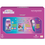 NATURAVERDE KIDS COFANETTO GABBY'S DOLLHOUSE; BAGNOSCHIUMA 250 ML + BURROCACAO 50 ML + SPAZZOLA CAPELLI