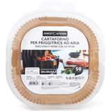 PERFETTO CARTAFORNO PER FRIGGITRICE AD ARIA CM 20 x 20 x 4,5 H BIODEGRADABILE COMPOSTABILE 50 PEZZI IN ASTUCCIO