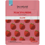 BE.NATURAL MASCHERA VISO IN TESSUTO NIACINAMIDE GLOW SUCCO DI FRAGOLE
