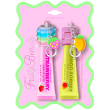 TRI COASTAL FRUITY 2 LIP GLOSS STRAWBERRY e MANGO SORBET CON CHARM