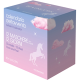 NATURAVERDE COFANETTO BEaUNICORN CALENDARIO AVVENTO 12 GIORNI 12 MASCHERE VISO CAPELLI