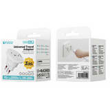 UNICO ADATTATORE DA VIAGGIO UNIVERSALE 10A BIANCO