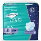 SERENITY PANTS NOTTE TRASPIRANTE TAGLIA M MAXI 12 PEZZI DISPOSITIVO MEDICO CE DI CLASSE 1