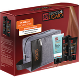 DERMOLAB UOMO CONFEZIONE CREMA VISO IDRATANTE 50 ML + GEL DETERGENTE PELLI SENSIBILI 150 ML + POCHETTE