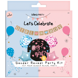 IDEA PARTY LETS CELEBRATE KIT 6 PZ GENDER REVEAL GIRL OR BOY