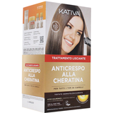 KATIVA TRATTAMENTO LISCIANTE ANTICRESPO ALLA CHERATINA KIT STIRATURA BRASILIANA PER TUTTI I TIPI DI CAPELLI