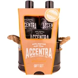 ACCENTRA MEN'S COLLECTION CONFEZIONE REGALO IN SECCHIELLO DI LATTA; GEL DOCCIA 300 ML, SHAMPOO 300 ML, SAPONE 100 GR., SPUGNA DA BAGNO. PROFUMAZIONE AMBERWOOD.