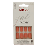 KISS GEL RIBBONS KIT 28 UNGHIE ARTIFICIALI CORTE, SMALTATE, PUNTA SQUADRATA + COLLA 2 gr + 28 BIADESIVI COLORAZIONE ASSORTITA