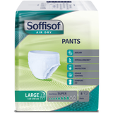 SOFFISOF PANTS AIR DRY LARGE GIRO VITA 110-150cm  70/100 kg  ASSORBENZA SUPER 8 GOCCE 8 PEZZI DISPOSITIVO MEDICO CE DI CLASSE 1