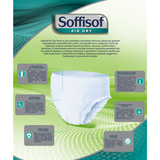 SOFFISOF PANTS AIR DRY LARGE GIRO VITA 110-150cm  70/100 kg  ASSORBENZA SUPER 8 GOCCE 8 PEZZI DISPOSITIVO MEDICO CE DI CLASSE 1