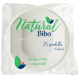 BIBO NATURAL 25 SCODELLE BIODEGRADABILI e COMPOSTABILI 500cc