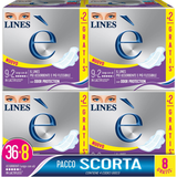 LINES e' ASSORBENTE LUNGO CON ALI PACCO SCORTA 44 PEZZI