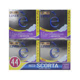 LINES e' ASSORBENTE LUNGO CON ALI PACCO SCORTA 44 PEZZI