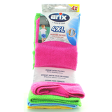 ARIX PANNO MICROFIBRE MULTIUSO 4 PZ XL MISURA 36x38cm  COLORI ASSORTITI