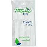 BIBO NATURAL 15 COLTELLI BIODEGRADABILI E COMPOSTABILI 