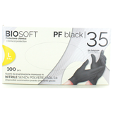 GLOVELY BIOSOFT BLACK 100 GUANTI MONOUSO IN NITRILE SENZA POLVERE COLORE NERO TAGLIA L 8-8,5