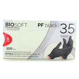 GLOVELY BIOSOFT BLACK 100 GUANTI MONOUSO IN NITRILE SENZA POLVERE COLORE NERO TAGLIA S 6-6,5