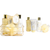 IDC INSTITUTE COFANETTO CESTINO GOLD SET BAGNO VANILLA & SANDALWOOD 4 PEZZI: BODY LOTION 200 ML - SHOWER GEL 200 ML - HAND CREAM 100 ML - BATH PUFF