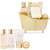 IDC INSTITUTE COFANETTO GOLD BATH VANILLE & BERGAMOT SET 4 PEZZI; SHOWER GEL 100 ML + BODY LOTION 100 ML + HAND CREAM 80 ML + BATH BOMB