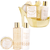 IDC INSTITUTE COFANETTO GOLD BATH VANILLA & BERGAMOT SET 3 PEZZI; HAND CREAM 50 ML + SHOWER GEL 180 ML + BODY LOTION 180 ML