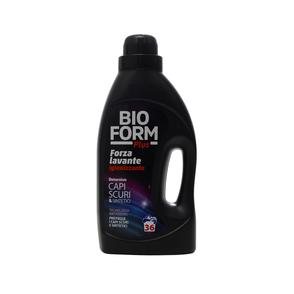 BIOFORM PLUS DETERSIVO IGIENIZZANTE LIQUIDO BUCATO LAVATRICE CAPI SCURI & SINTETICI 36 LAVAGGI 1625 ML