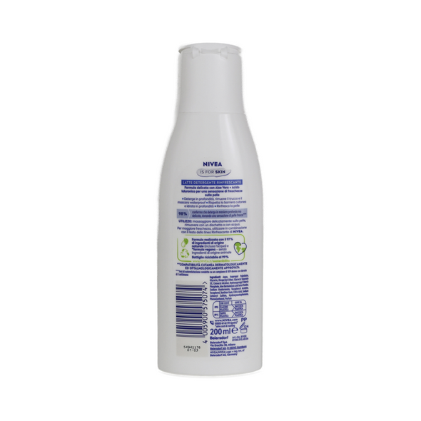NIVEA LATTE DETERGENTE RINFRESCANTE PELLI NORMALI o MISTE 200 ML