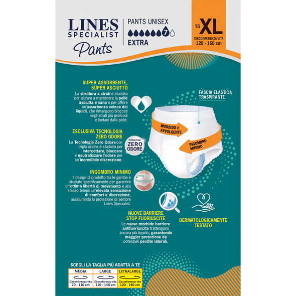 LINES SPECIALIST PANTS UNISEX EXTRA 7 PZ TAGLIA XL