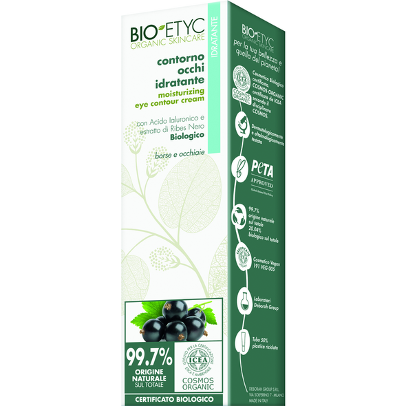 BIOETYC ORGANIC SKINCARE CONTORNO OCCHI IDRATANTE ACIDO IALURONICO E RIBES NERO 15 ML 