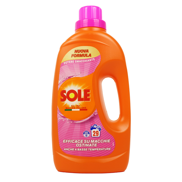 SOLE DETERSIVO LIQUIDO BUCATO LAVATRICE POTERE SMACCHIANTE 29 LAVAGGI LT 1,305 