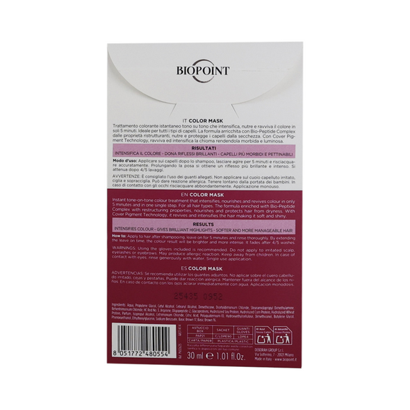 BIOPOINT MOGANO COLORE E TRATTAMENTO IN 5 MINUTI BUSTINA 30 ML