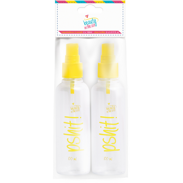 BEAUTY IN THE AIR FLACONI VAPORIZZATORI SPRAY TRASPARENTI 2 PZ x 100 ML