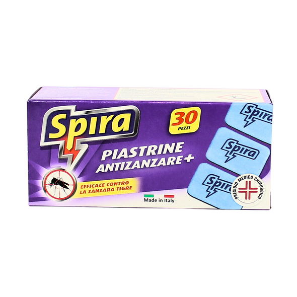 SPIRA INSETTICIDA PIASTRINE ANTIZANZARA PER ELETTROEMANATORE 30 PZ