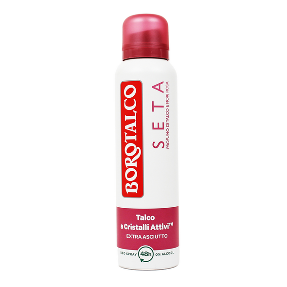 BOROTALCO SETA DEODORANTE SPRAY PROFUMO DI TALCO E FIORI ROSA 150 ML