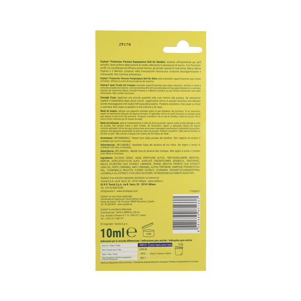 ORPHEA DOPOPUNTURA GEL BAMBINI ROLL ON 10 ML