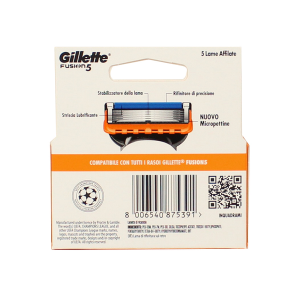 GILLETTE FUSION 5 RICARICA 4 PEZZI