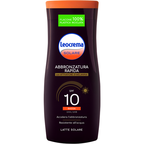 LEOCREMA SOLARE ABBRONZATURA RAPIDA LATTE RESISTENTE ALL'ACQUA SPF10 200 ML