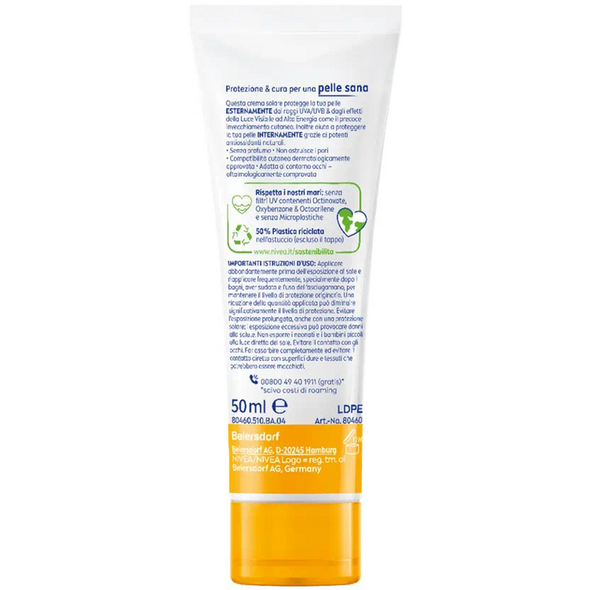 NIVEA SOLARE CREMA VISO SENSITIVE PELLI SENSIBILI SFP50 50 ML