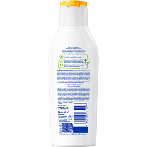 NIVEA SOLARE SENSITIVE & PROTECT ALLERGY LATTE SFP50+ 200 ML