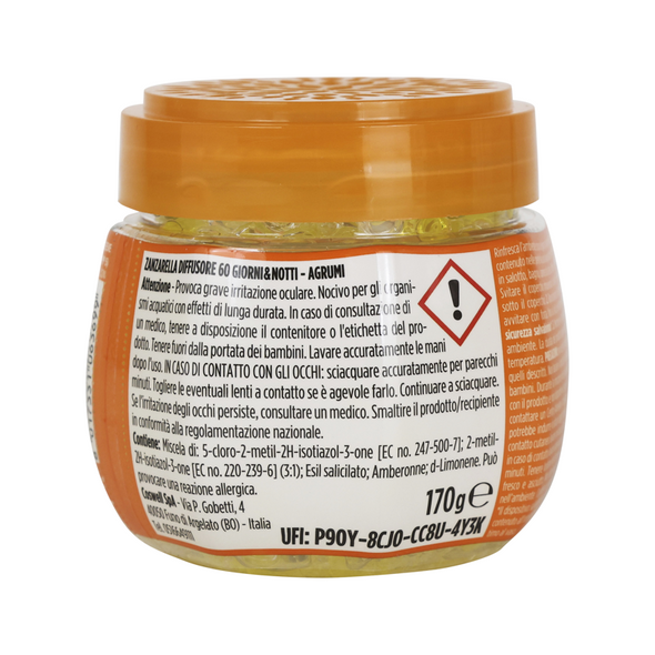 ZANZARELLA AMBIENTE PERLE ESPLOSIONE DI AGRUMI ANTI ZANZARE 170 grammi 